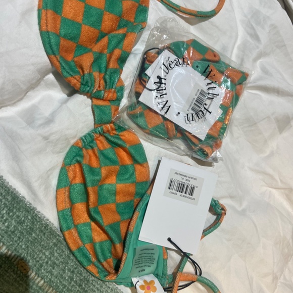 With Jéan BNWT Orange Check Bikini 🍊 - Picture 2 of 3
